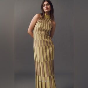 Mock-Neck Sleeveless Column Dress